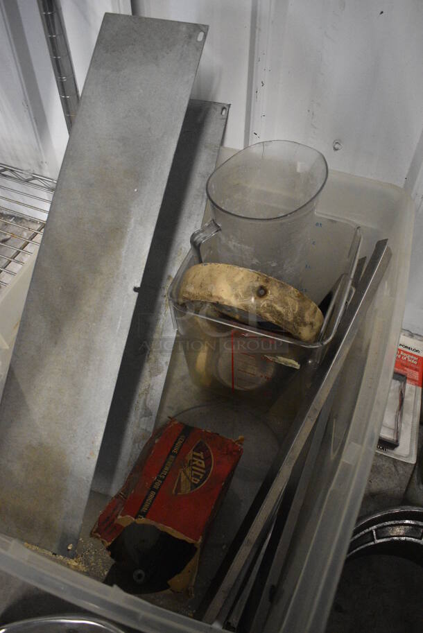 ALL ONE MONEY! Lot of Various Items Including Metal Pieces in Clear Poly Bin! - Image 6 of 6