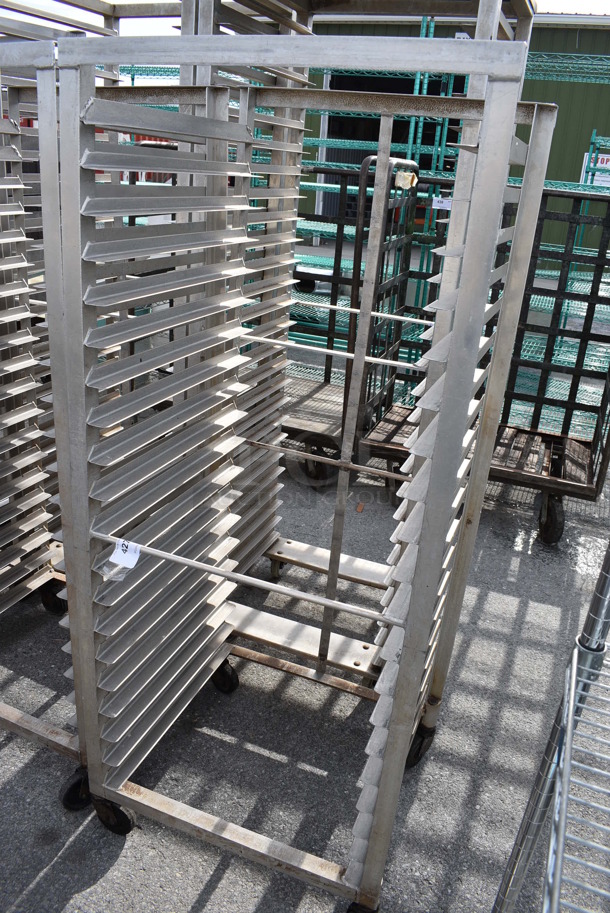 Metal Commercial Pan Transport Rack on Commercial Casters. 26.5x23.5x63 - Image 1 of 3
