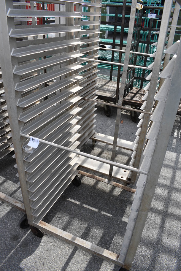 Metal Commercial Pan Transport Rack on Commercial Casters. 26.5x23.5x63 - Image 3 of 3