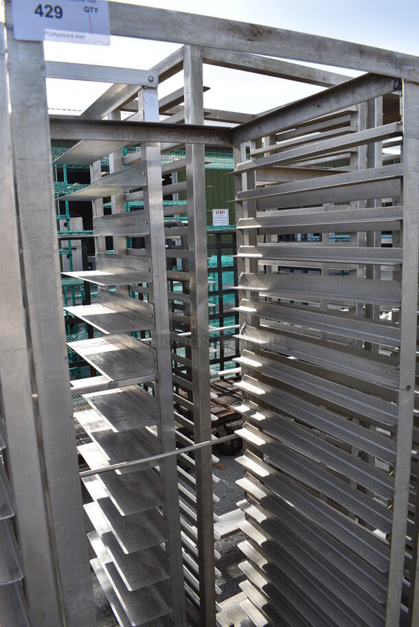 Metal Commercial Pan Transport Rack on Commercial Casters. 24x23x67 - Image 2 of 3