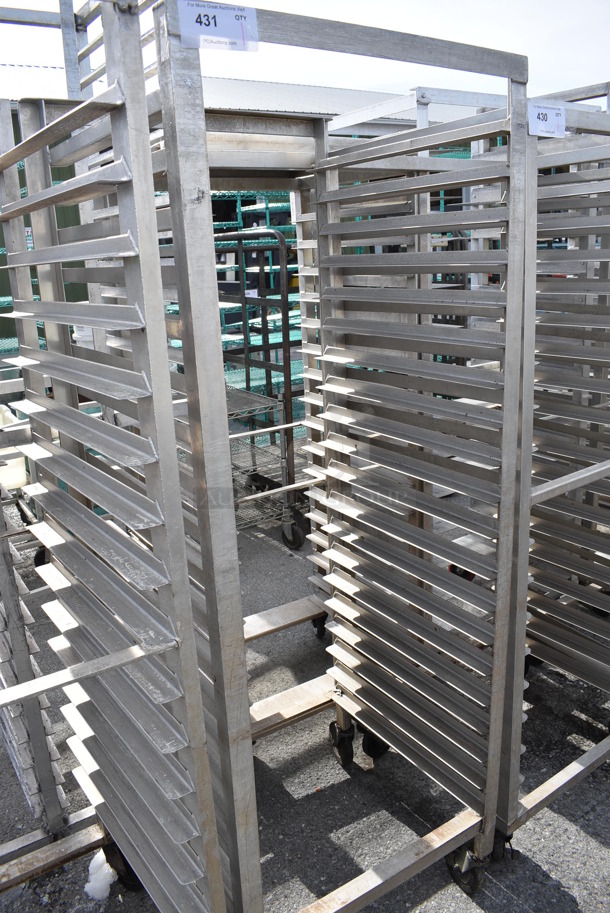 Metal Commercial Pan Transport Rack on Commercial Casters. 23.5x23.5x67 - Image 1 of 3