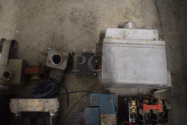 ALL ONE MONEY! Lot of Various Metal Pieces in Poly Bin Including Electric Scanner, AC Relay w Pneumatic Time Delay Unit! - Image 7 of 7