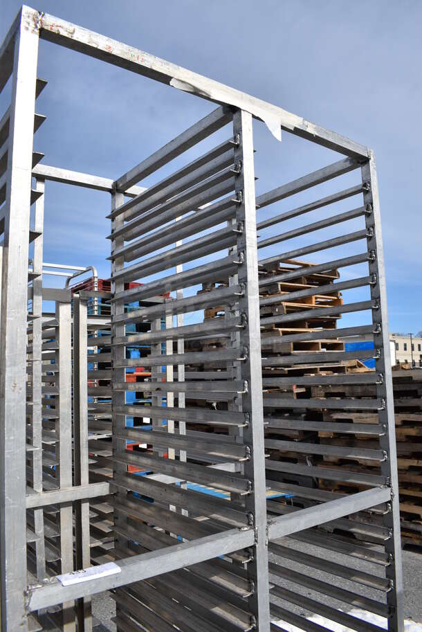 Metal Commercial Double Pan Transport Rack on Commercial Casters. 40.5x26x82 - Image 2 of 3