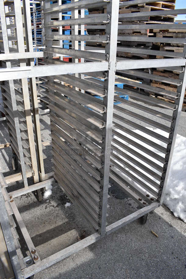 Metal Commercial Double Pan Transport Rack on Commercial Casters. 40.5x26x82 - Image 3 of 3