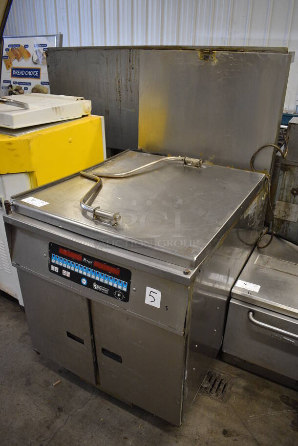 AWESOME! Pitco Frialator Model 24RUFM Stainless Steel Commercial Floor Style Natural Gas Powered Donut Fryer w/ Grease Trap. 72,000 BTU. 30x44x57 - Image 3 of 10