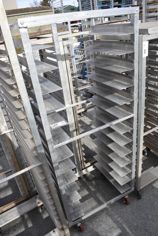 Metal Commercial Pan Transport Rack on Commercial Casters. 30x21x72 - Image 2 of 4