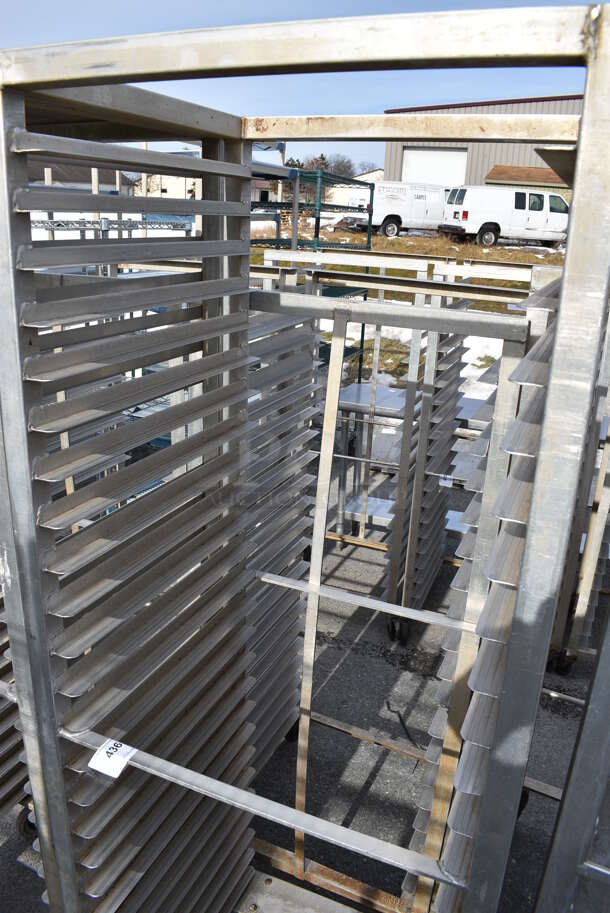 Metal Commercial Pan Transport Rack on Commercial Casters. 26.5x23.5x75 - Image 3 of 4