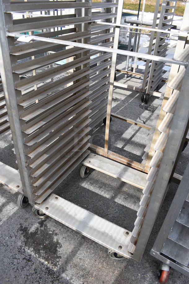 Metal Commercial Pan Transport Rack on Commercial Casters. 26.5x23.5x75 - Image 4 of 4