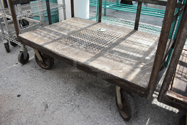 Metal Transport Cart on Commercial Casters. 46x30x60 - Image 2 of 3