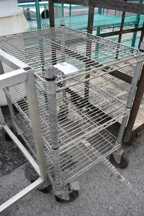Gray Finish 3 Tier Shelving Unit on Commercial Casters. 18x24x31 - Image 2 of 3