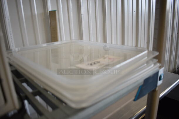 3 Clear Poly Half Size Drop In Bin Lids. 3 Times Your Bid! - Image 2 of 2