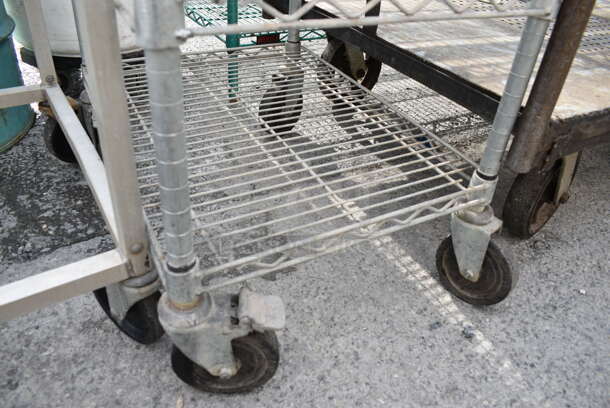 Gray Finish 3 Tier Shelving Unit on Commercial Casters. 18x24x31 - Image 3 of 3