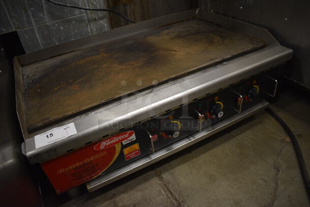GREAT! Fleetwood Stainless Steel Commercial Countertop Electric Powered Flat Top Griddle w/ Thermostatic Controls. 36x25x13.5 - Image 2 of 8