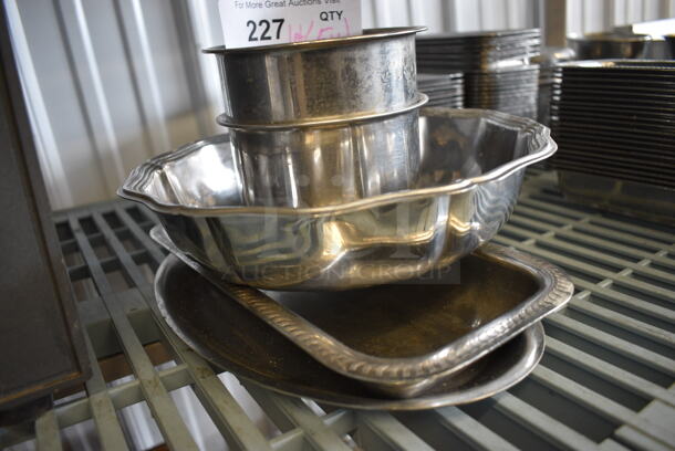 ALL ONE MONEY! Lot of 5 Various Dishes! Includes 10x10x2.5 - Image 2 of 3