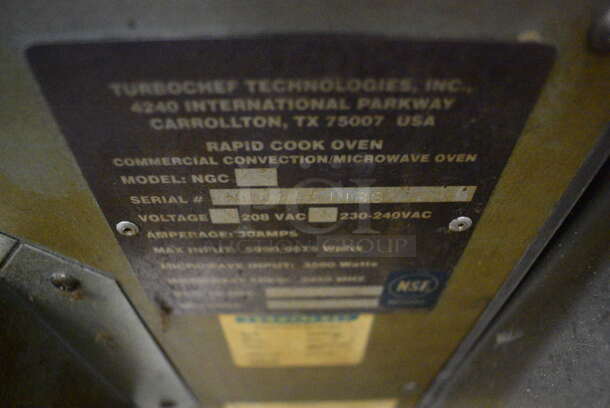 FANTASTIC! Turbochef Model NGC Stainless Steel Commercial Countertop Electric Powered Rapid Cook Oven. 208/240 Volts, 1 Phase. 26x26x20 - Image 7 of 8