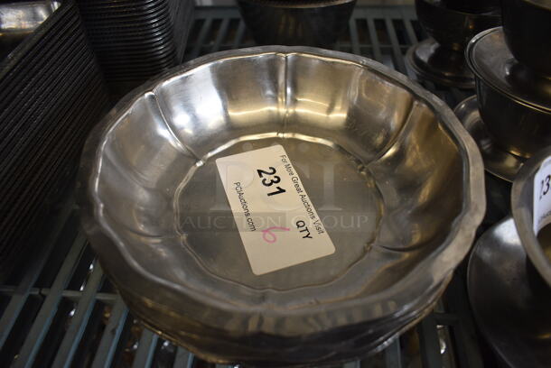 6 Metal Bowls. 9x9x2. 6 Times Your Bid! - Image 2 of 3