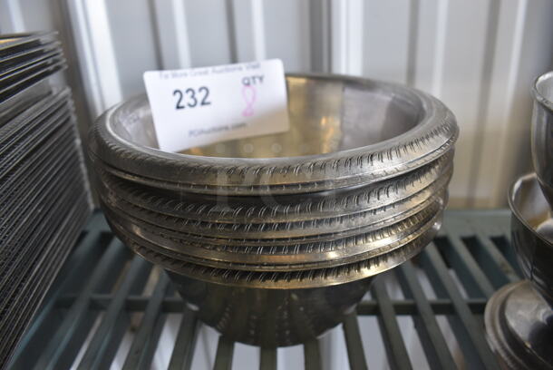 8 Metal Bowls. 7.5x7.5x3.5. 8 Times Your Bid!