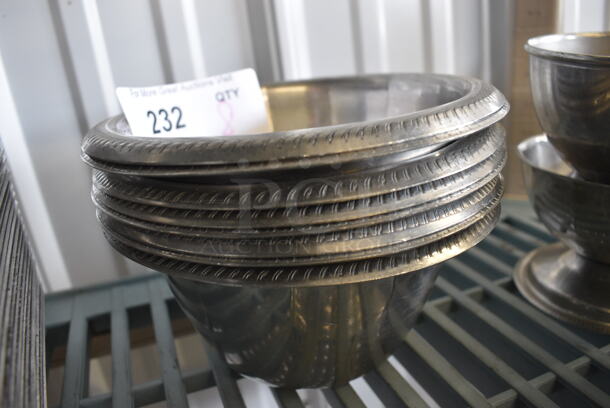 8 Metal Bowls. 7.5x7.5x3.5. 8 Times Your Bid! - Image 2 of 3