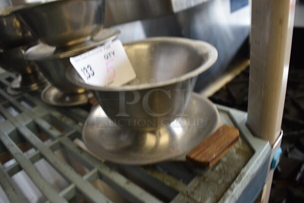 5 Metal Bowls on Plates. Includes 6x6x3. 5 Times Your Bid! - Image 3 of 3