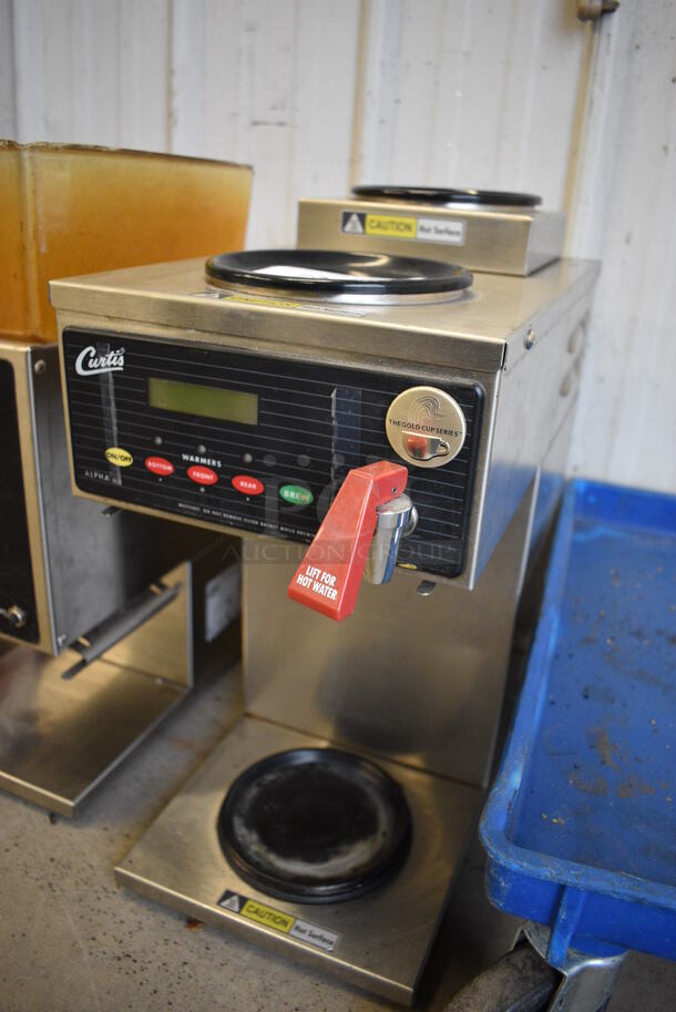 NICE! Curtis Model ALP3GT12A000 Stainless Steel Commercial Countertop 3 Burner Coffee Machine w/ Hot Water Dispenser. 120 Volts, 1 Phase. 9x19x20 - Image 3 of 6