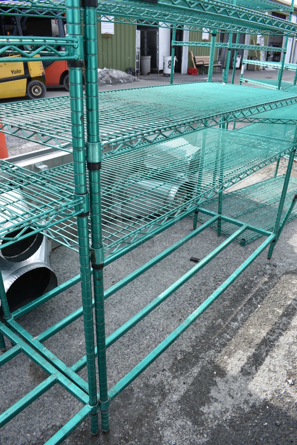 Green Finish 6 Tier Metro Style Shelving Unit. BUYER MUST DISMANTLE. PCI CANNOT DISMANTLE FOR SHIPPING. PLEASE CONSIDER FREIGHT CHARGES. 60x24x86 - Image 3 of 3
