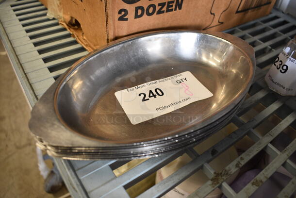 8 Metal Dishes. 10.5x6x1.5. 8 Times Your Bid!