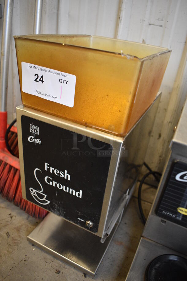 NICE! Curtis Model SLG-10 Stainless Steel Commercial Countertop Coffee Bean Grinder. 120 Volts, 1 Phase. 9x14x20. Tested and Working! - Image 2 of 6