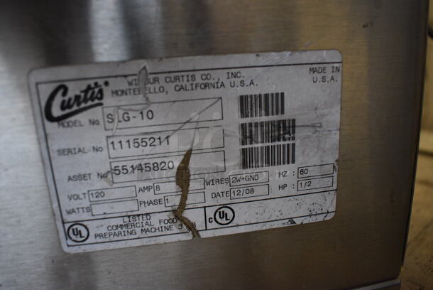 NICE! Curtis Model SLG-10 Stainless Steel Commercial Countertop Coffee Bean Grinder. 120 Volts, 1 Phase. 9x14x20. Tested and Working! - Image 6 of 6