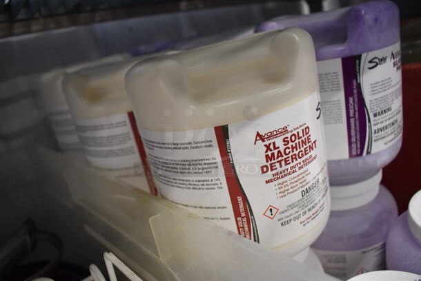 7 Avance XL Solid Machine Detergent Jars. 6x6x8. 7 Times Your Bid! - Image 2 of 2