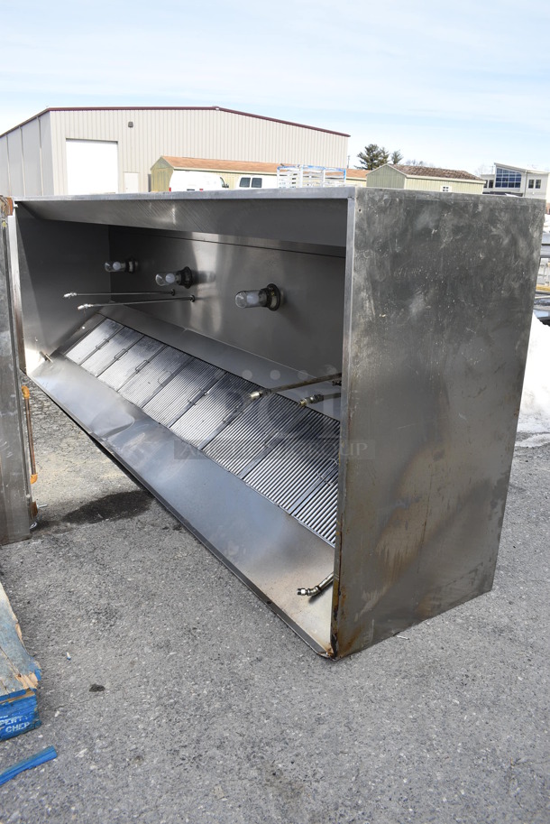 FANTASTIC! 13' Greasemaster Model 5430 GSN-2 SELF CONTAINED Stainless Steel Commercial Grease Hood w/ Filters and Make Up Air Vent. Does Not Include Fire Suppression Tank. 168x30x54 - Image 2 of 12