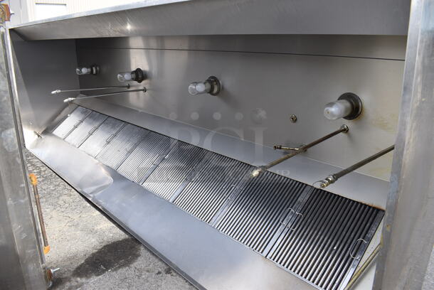 FANTASTIC! 13' Greasemaster Model 5430 GSN-2 SELF CONTAINED Stainless Steel Commercial Grease Hood w/ Filters and Make Up Air Vent. Does Not Include Fire Suppression Tank. 168x30x54 - Image 3 of 12