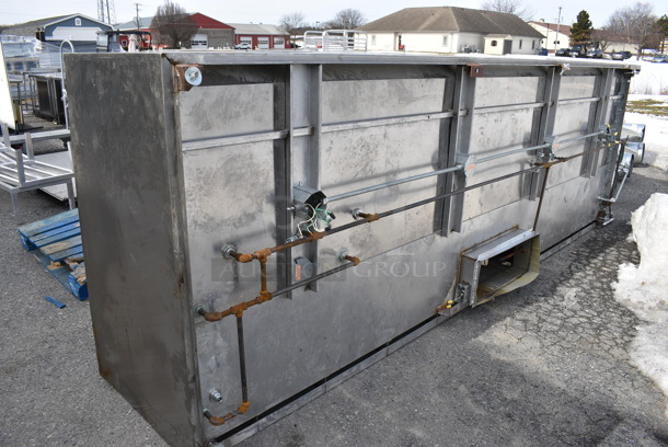 FANTASTIC! 13' Greasemaster Model 5430 GSN-2 SELF CONTAINED Stainless Steel Commercial Grease Hood w/ Filters and Make Up Air Vent. Does Not Include Fire Suppression Tank. 168x30x54 - Image 4 of 12