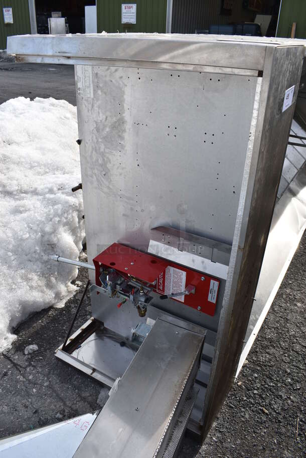 FANTASTIC! 13' Greasemaster Model 5430 GSN-2 SELF CONTAINED Stainless Steel Commercial Grease Hood w/ Filters and Make Up Air Vent. Does Not Include Fire Suppression Tank. 168x30x54 - Image 6 of 12