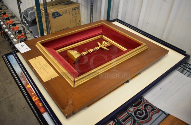 3 Various Framed Items; Trophy and 2 Pictures. Includes 25x1x37. 3 Times Your Bid! - Image 1 of 4