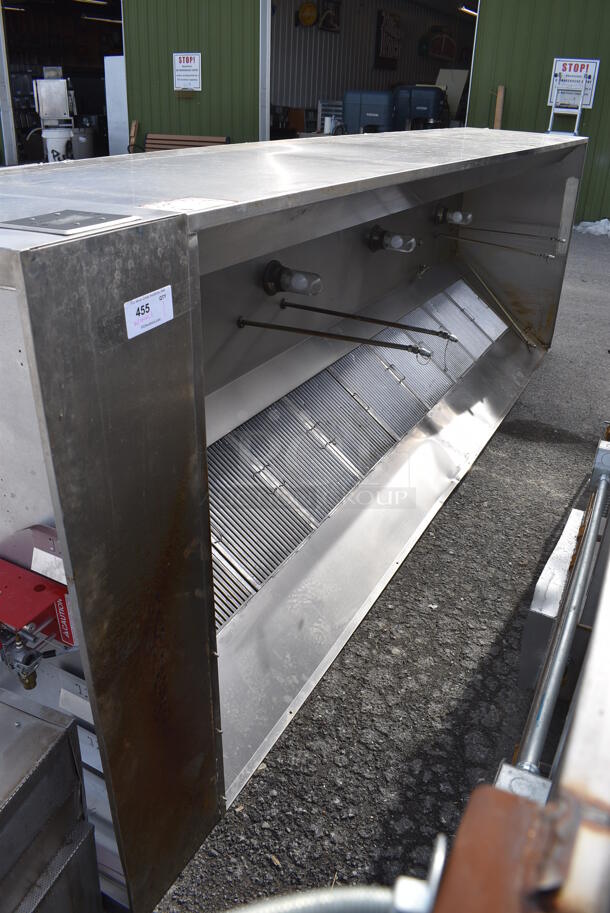 FANTASTIC! 13' Greasemaster Model 5430 GSN-2 SELF CONTAINED Stainless Steel Commercial Grease Hood w/ Filters and Make Up Air Vent. Does Not Include Fire Suppression Tank. 168x30x54 - Image 9 of 12