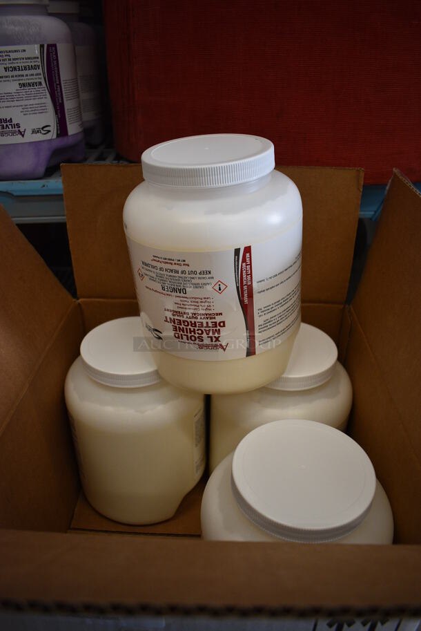 4 Avance XL Solid Machine Detergent Jars. 6x6x8. 4 Times Your Bid!