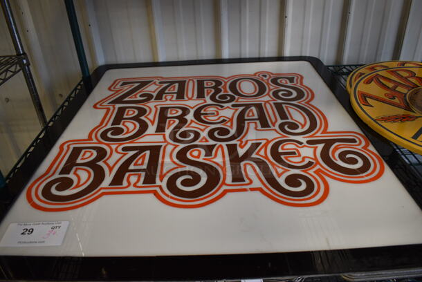 3 Various Zaro's Bread Basket Signs. Includes 31.5x0.5x34.5. 3 Times Your Bid! - Image 2 of 4