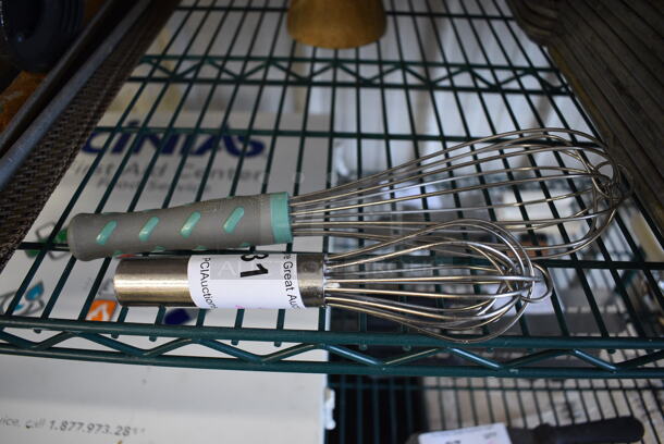2 Metal Whisks. 8", 12". 2 Times Your Bid! - Image 1 of 2