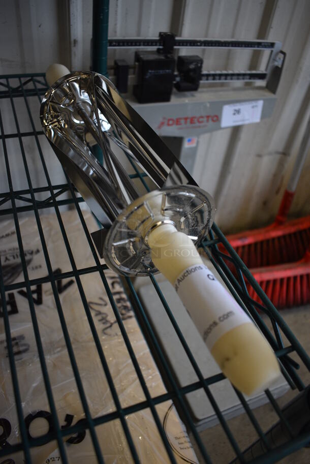 Stainless Steel Dough Cutting Rolling Pin. 19x4x4 - Image 2 of 3