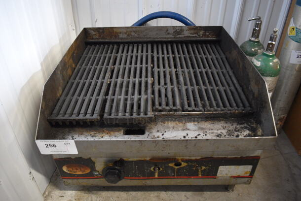 NICE! L&J Stainless Steel Commercial Countertop Gas Powered Charbroiler Grill. 24x24x17