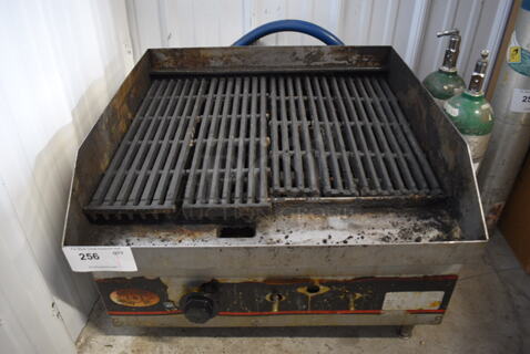 NICE! L&J Stainless Steel Commercial Countertop Gas Powered Charbroiler Grill. 24x24x17