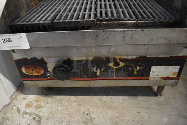 NICE! L&J Stainless Steel Commercial Countertop Gas Powered Charbroiler Grill. 24x24x17 - Image 4 of 6
