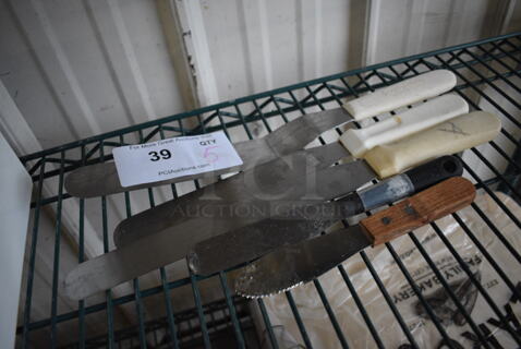 5 Various Stainless Steel Spreaders. Includes 13". 5 Times Your Bid!