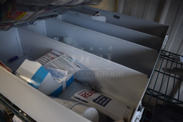 White Metal First Aid Kit w/ Contents. 19.5x6x22.5 - Image 3 of 5
