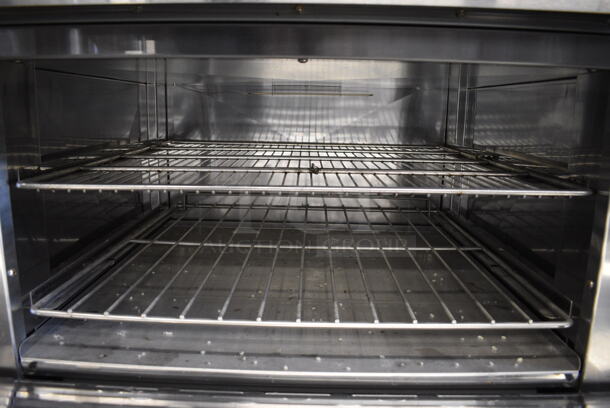 BRAND NEW! SWEET! Radiance Stainless Steel Commercial Gas Powered 6 Burner Range w/ Oven, Overshelf and Backsplash. Comes w/ Manual! 36x32x57 - Image 6 of 9
