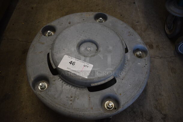 Gray Poly Trash Can Dolly on Commercial Casters. 18x18x6.5 - Image 2 of 2