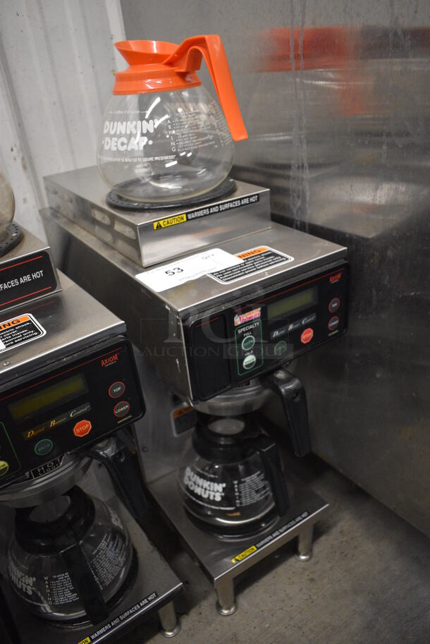 WOW! 2019 Bunn Model AXIOM-35-2 Stainless Steel Commercial Countertop 2 Burner Coffee Machine w/ Metal Brew Basket and 2 Coffee Pots. 120/208-240 Volts, 1 Phase. 8x18.5x23 - Image 2 of 6