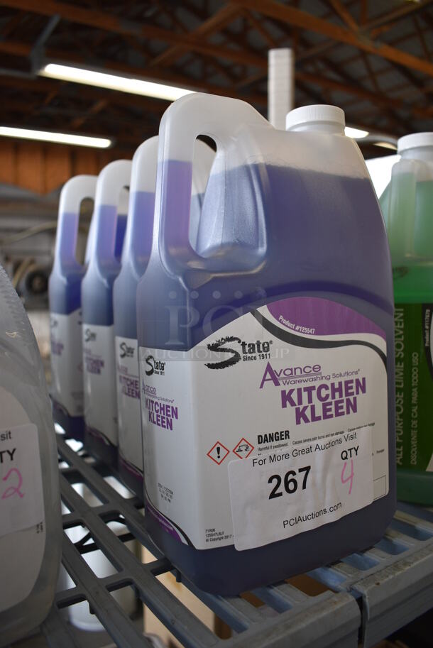 4 State Avance Kitchen Kleen Cleaner Jugs. 6x3.5x12. 4 Times Your Bid! - Image 3 of 3