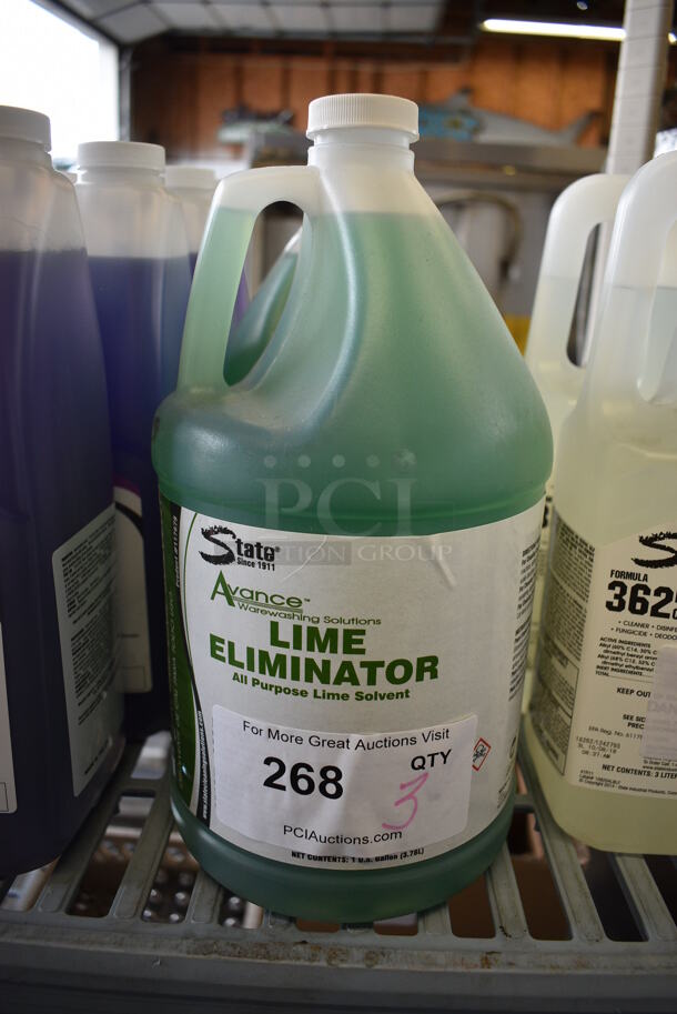 State Avance Lime Eliminator All Purpose Lime Solvent Cleaner Jugs. 6x6x12