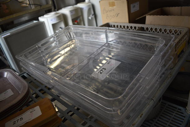 4 Clear Poly Center Hinge Lids. 21x13x2.5. 4 Times Your Bid! - Image 2 of 2